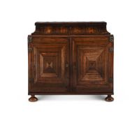 Y A FLEMISH ROSEWOOD AND EXOTIC TIMBER TABLE CABINET, PROBABLY ANTWERP, FIRST HALF 18TH CENTURY