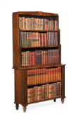 Y A GEORGE IV ROSEWOOD OPEN BOOKCASE, CIRCA 1830