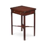 AN UNUSUAL GEORGE III MAHOGANY TEA OR 'PATIENCE' TABLE, CIRCA 1800