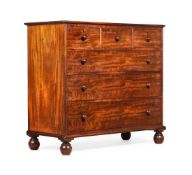 Y A GEORGE IV MAHOGANY CHEST OF DRAWERS, BY GILLOWS, CIRCA 1825