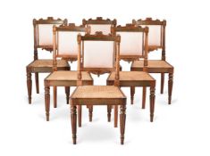 Y A SET OF SIX GEORGE IV ROSEWOOD AND BRASS MARQUETRY INLAID CHAIRS, ATTRIBUTED TO GILLOWS