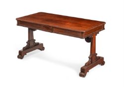 Y A GEORGE IV ROSEWOOD LIBRARY OR CENTRE TABLE, IN THE MANNER OF GILLOWS, CIRCA 1825