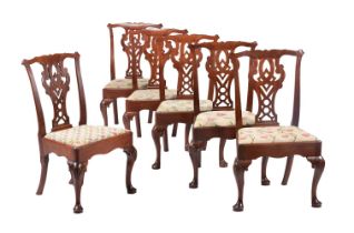 A SET OF SIX GEORGE III MAHOGANY DINING CHAIRS, CIRCA 1765