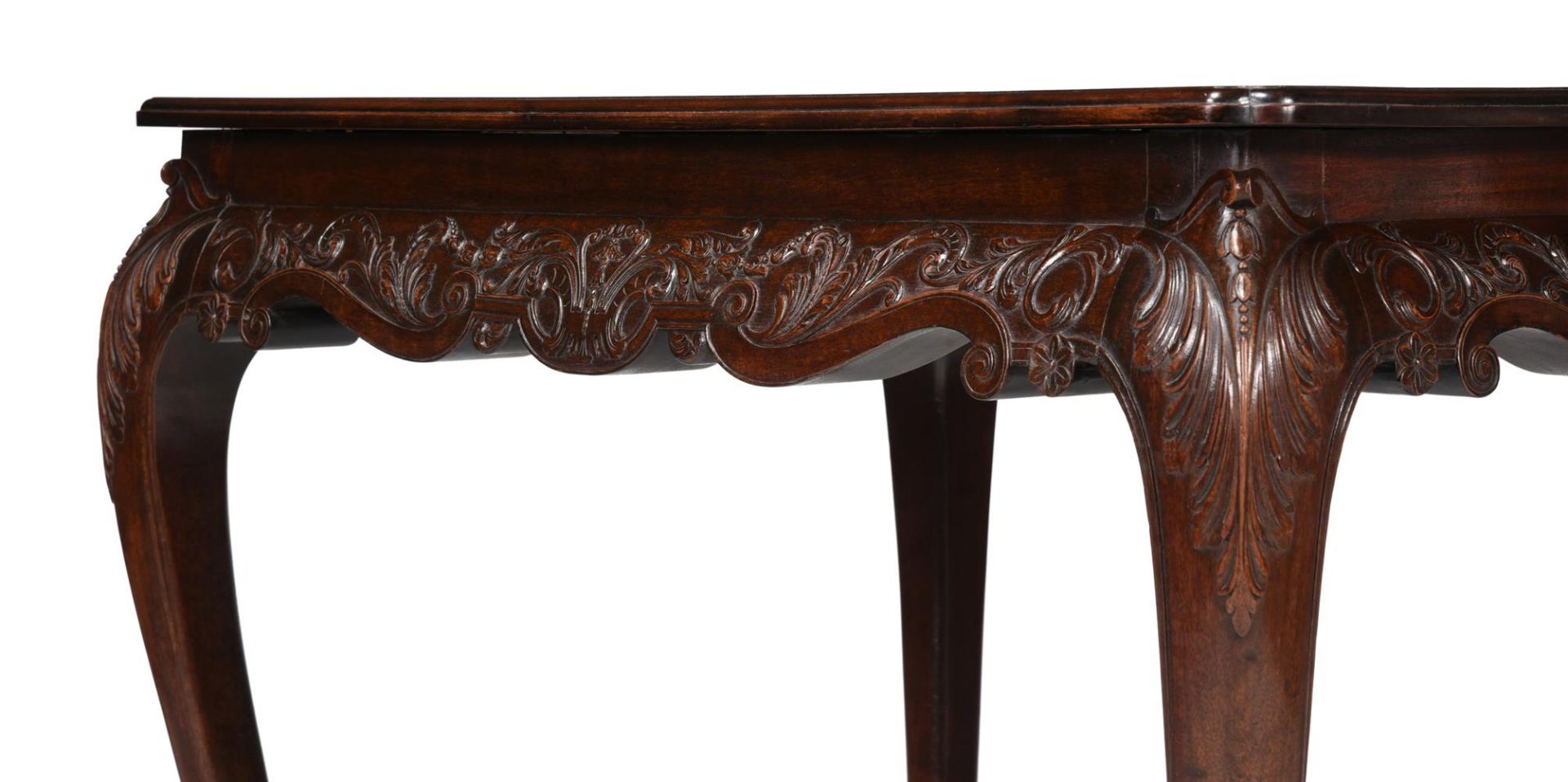A CARVED MAHOGANY CENTRE OR SILVER TABLE, IN GEORGE II STYLE, 19TH CENTURY - Image 4 of 6