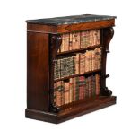 Y A REGENCY ROSEWOOD AND MARBLE TOPPED OPEN BOOKCASE, CIRCA 1815