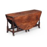 A QUEEN ANNE YEW WOOD DOUBLE GATELEG TABLE, EARLY 18TH CENTURY