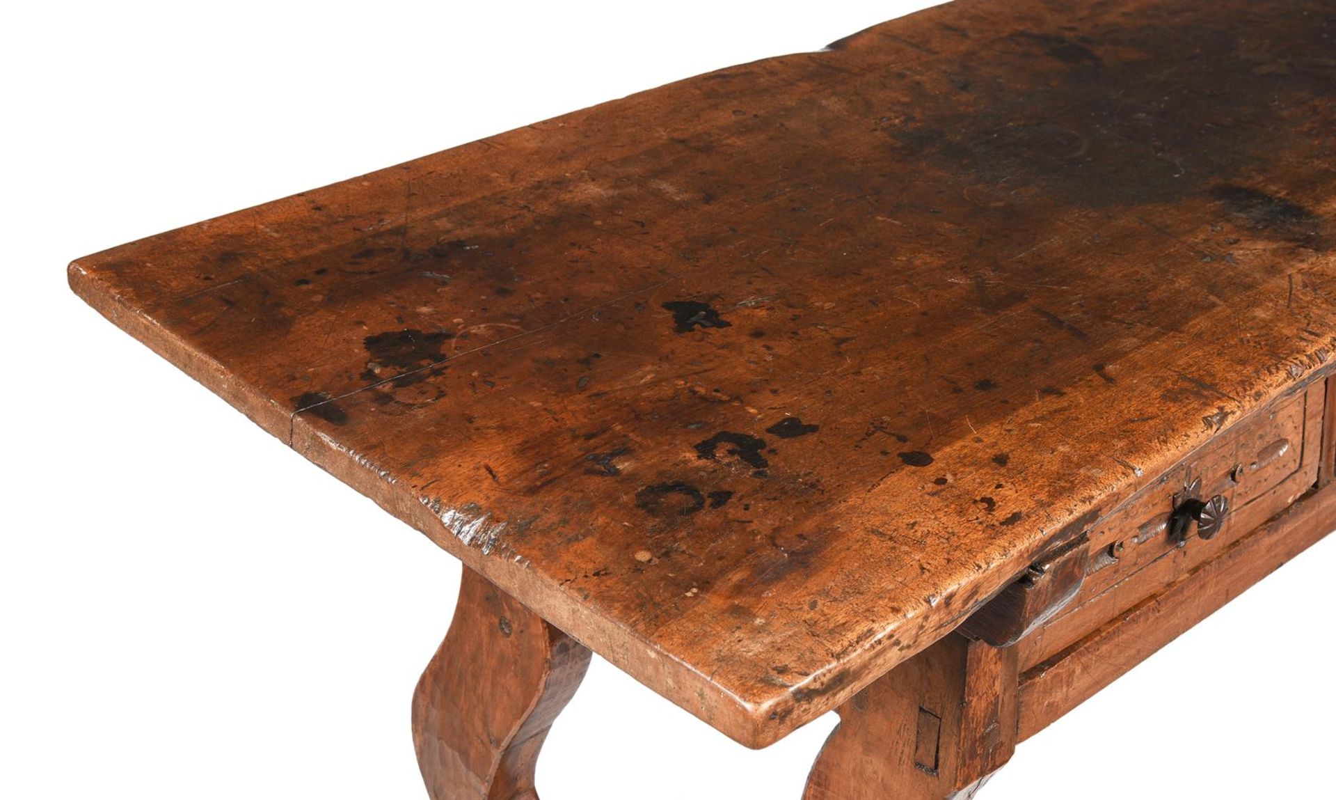 A SPANISH WALNUT WRITING OR HALL TABLE, 18TH CENTURY - Image 4 of 5