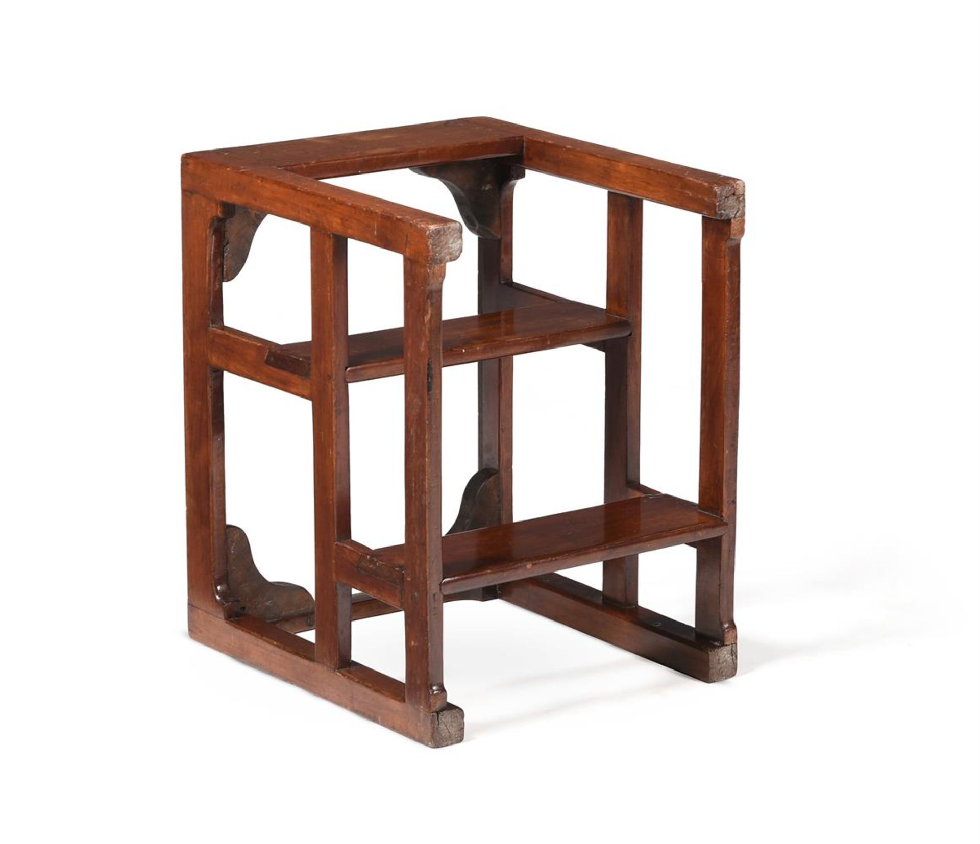 A MAHOGANY COMBINATION STOOL AND FLIGHT OF STEPS, LATE 18TH OR EARLY 19TH CENTURY - Bild 2 aus 3