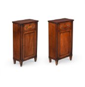A PAIR OF GEORGE III MAHOGANY SIDE CABINETS, CIRCA 1800