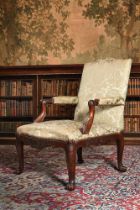 A GEORGE II MAHOGANY ARMCHAIR, CIRCA 1755