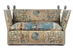 A TAPESTRY UPHOLSTERED KNOLE SOFA, 20TH CENTURY
