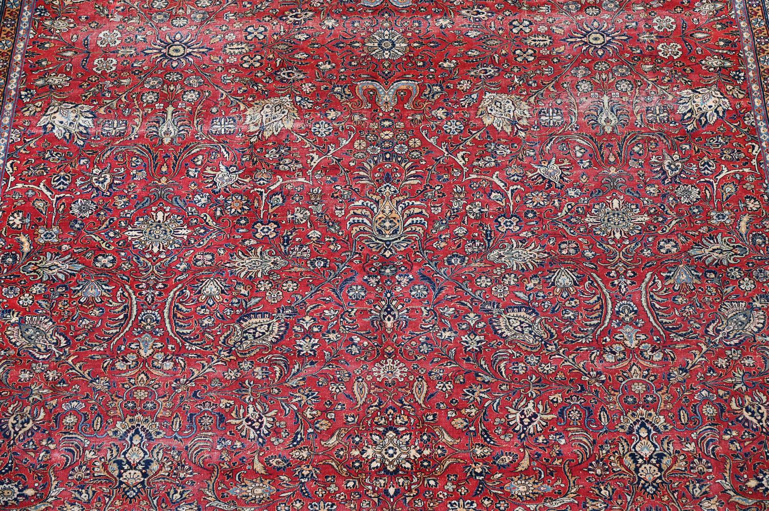 A KASHAN CARPET, CIRCA 1890, approximately 516 x 319cm - Image 2 of 3