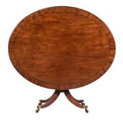 A GEORGE III MAHOGANY AND CROSSBANDED DINING OR CENTRE TABLE, CIRCA 1800