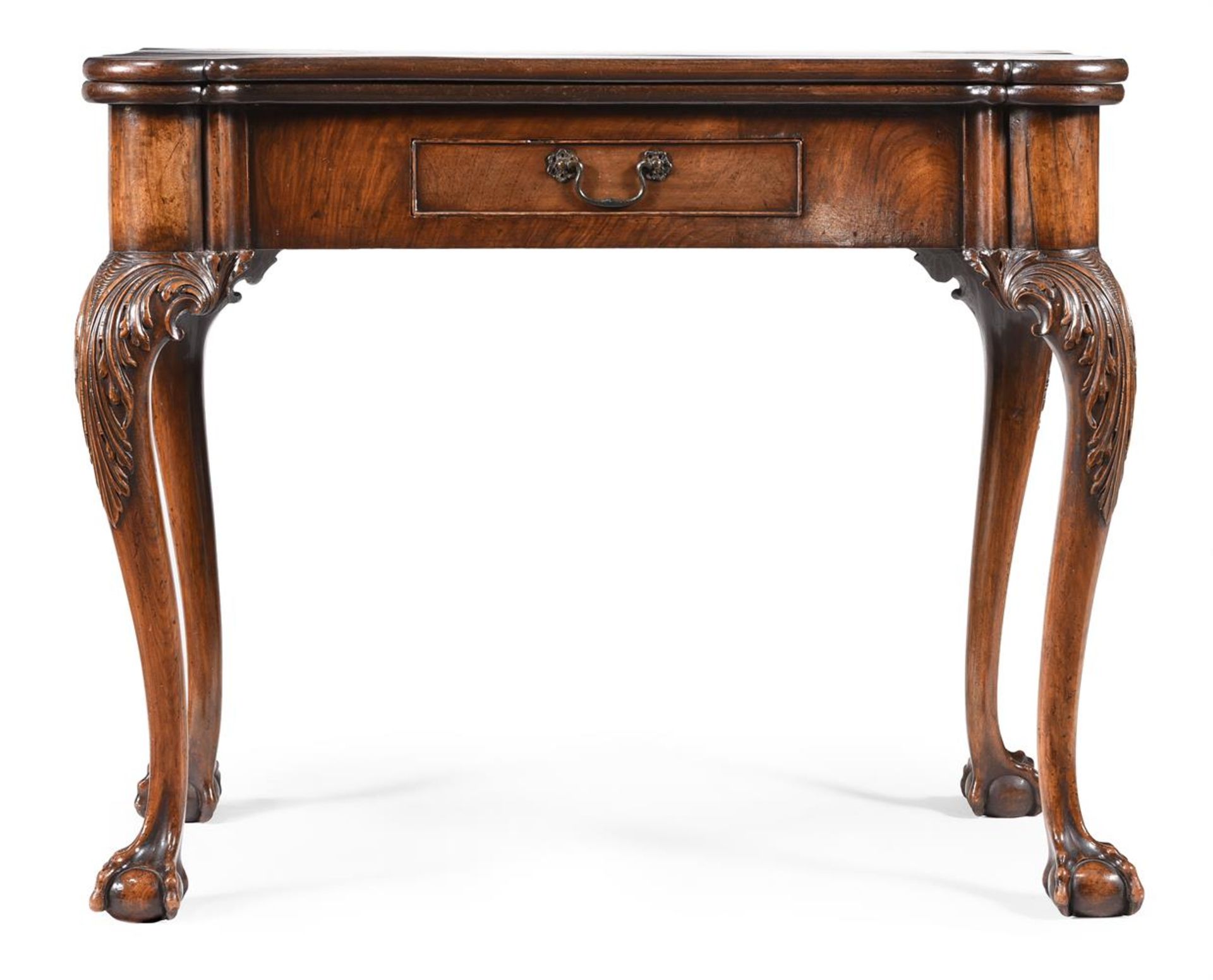 A GEORGE III MAHOGANY CARD TABLE, POSSIBLY IRISH,CIRCA 1770