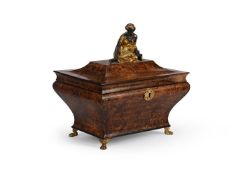 A NORTH EUROPEAN MULBERRY AND BRONZE MOUNTED WINE COOOLER, CIRCA 1825
