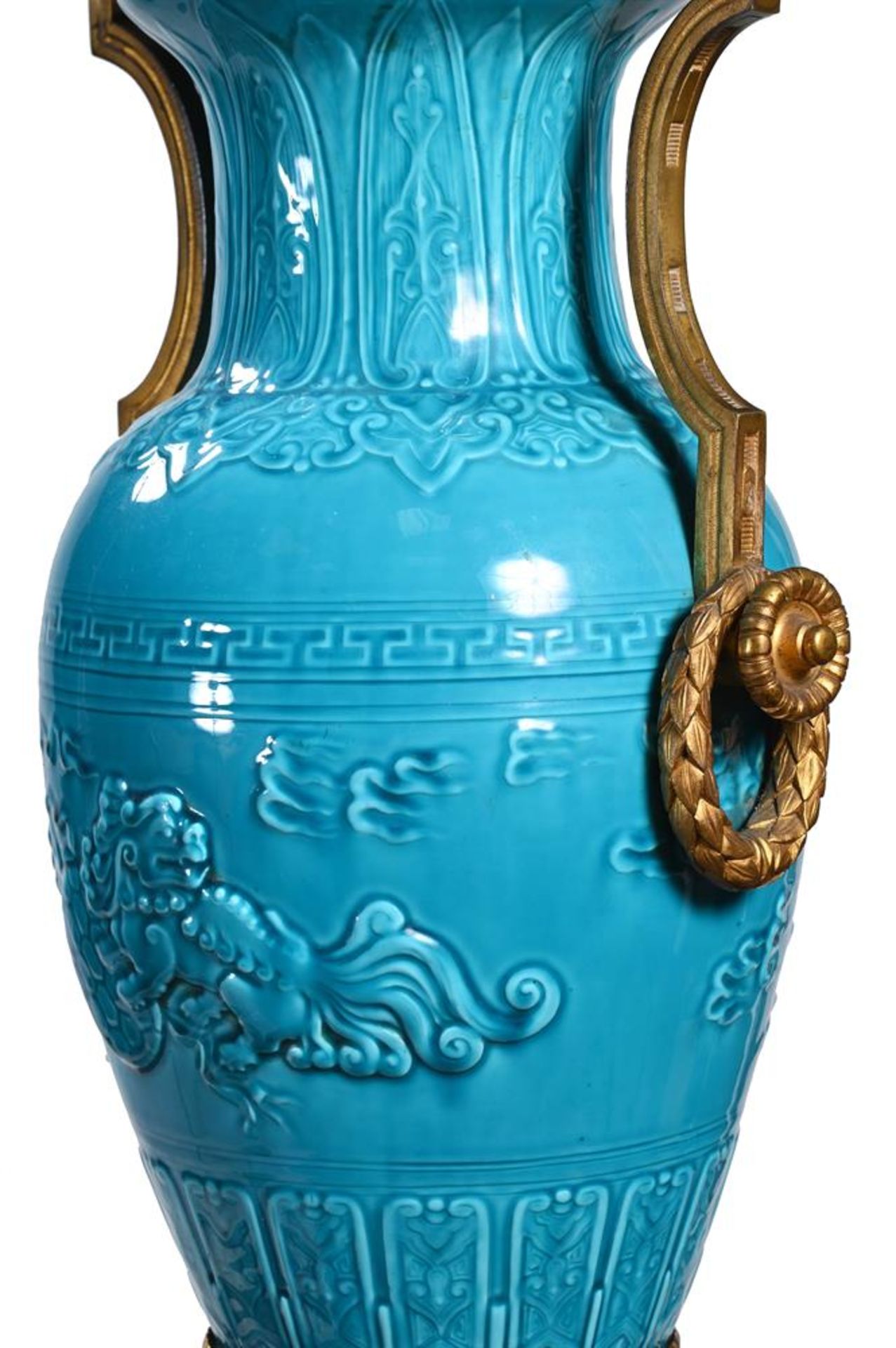 A FRENCH ORMOLU MOUNTED CHINOISERIE VASE, ATTRIBUTED TO THEODORE DECK, LATE 19TH CENTURY - Image 3 of 3