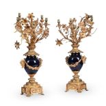 A LARGE PAIR OF FRENCH ORMOLU CANDELABRA, LATE 19TH OR EARLY 20TH CENTURY