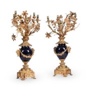 A LARGE PAIR OF FRENCH ORMOLU CANDELABRA, LATE 19TH OR EARLY 20TH CENTURY