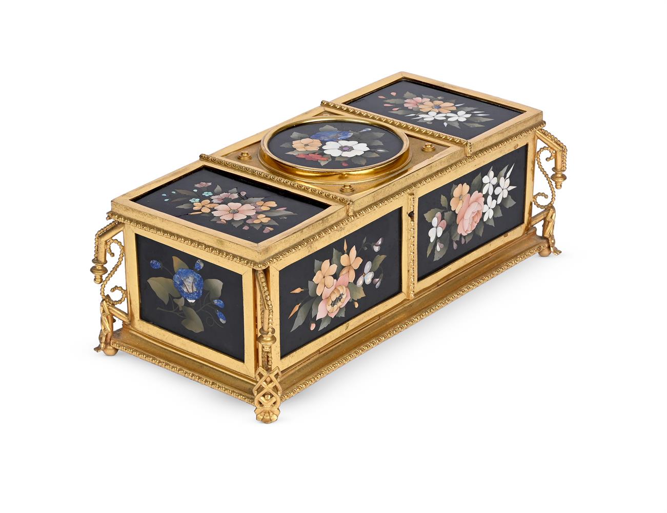 AN ITALIAN PIETRA DURA CASKET, POSSIBLY FLORENCE, CIRCA 1860-1880 - Image 2 of 2