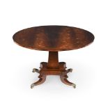 Y A REGENCY ROSEWOOD AND BRASS INLAID CENTRE TABLE, CIRCA 1820