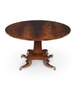 Y A REGENCY ROSEWOOD AND BRASS INLAID CENTRE TABLE, CIRCA 1820