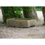 A LARGE COTSWOLD STONE TROUGH LATE, 18TH/EARLY 19TH CENTURY