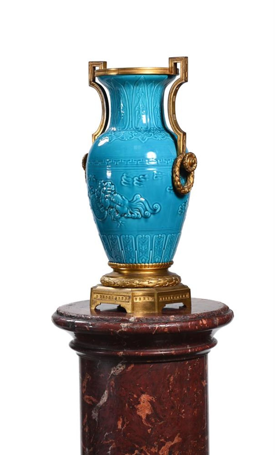 A FRENCH ORMOLU MOUNTED CHINOISERIE VASE, ATTRIBUTED TO THEODORE DECK, LATE 19TH CENTURY - Image 2 of 3
