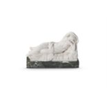 AFTER THE ANTIQUE, A CARVED WHITE MARBLE FIGURE OF THE SLEEPING ARIADNE, 20TH CENTURY