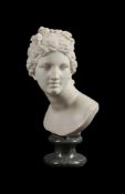 AN ITALIAN 'GRAND TOUR' CARVED CARRARA MARBLE BUST OF THE MEDICI VENUS EARLY OR MID 19TH CENTURY