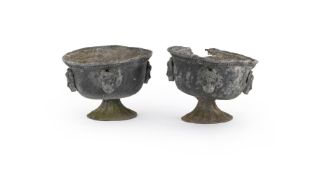A PAIR OF LEAD PLANTERS, 18TH OR 19TH CENTURY