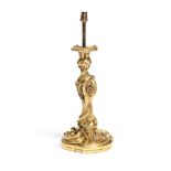 A FRENCH GILT BRONZE CANDLESTICK, AFTER JUSTE-AURÈLE MEISSONNIER, 19TH CENTURY