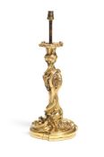 A FRENCH GILT BRONZE CANDLESTICK, AFTER JUSTE-AURÈLE MEISSONNIER, 19TH CENTURY