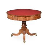 A GEORGE IV MAHOGANY 'DRUM' LIBRARY TABLE, CIRCA 1830