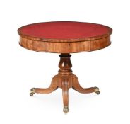 A GEORGE IV MAHOGANY 'DRUM' LIBRARY TABLE, CIRCA 1830