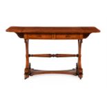 Y AN AMBOYNA SOFA TABLE, SECOND QUARTER 19TH CENTURY