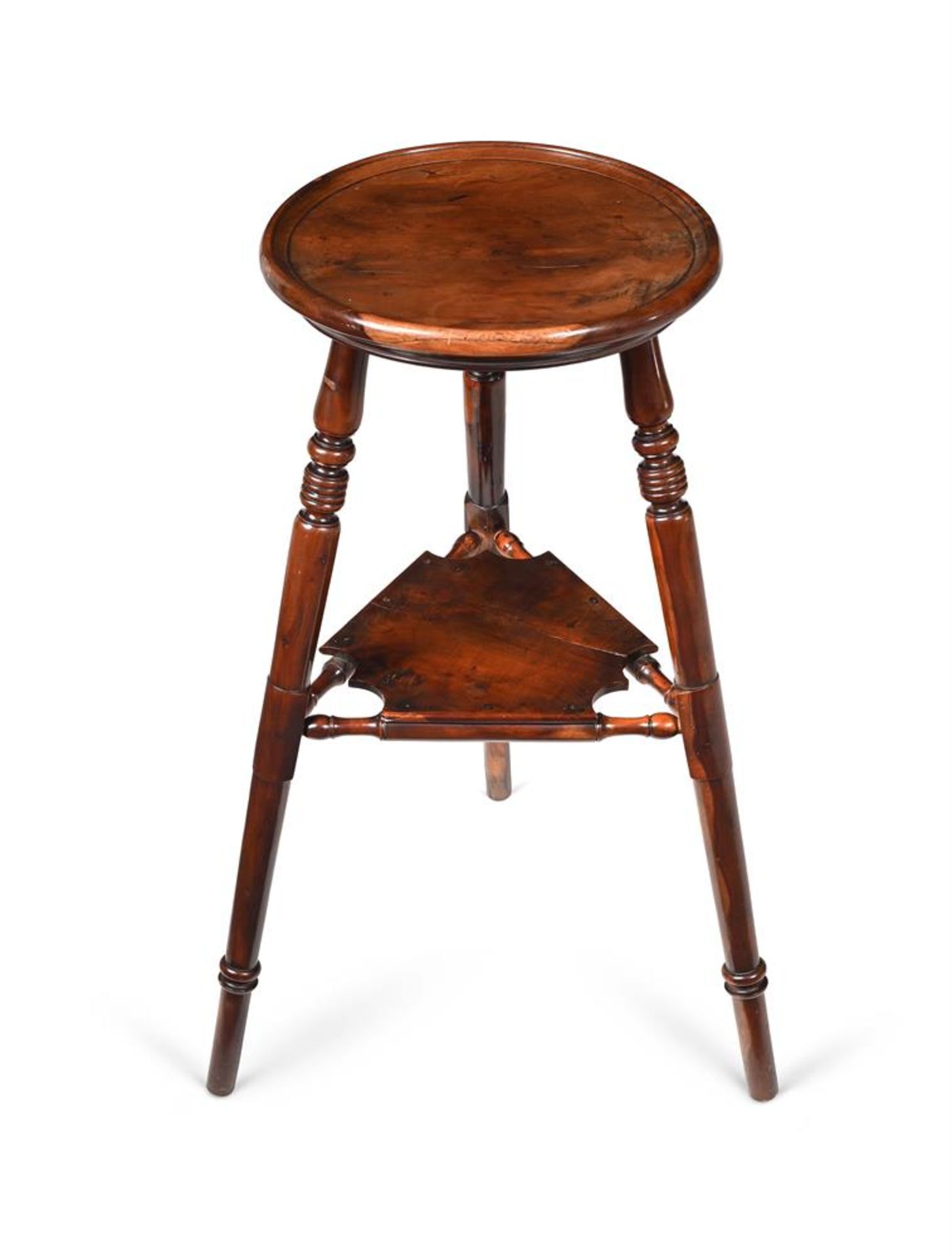 A SOLID YEW WOOD CRICKET TABLE, EARLY 19TH CENTURY - Image 2 of 3