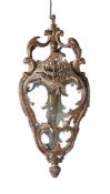 A LARGE BRONZE HALL LANTERN, IN THE ROCOCO MANNER FRENCH, LATE 19TH CENTURY