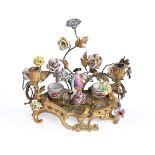A FRENCH ORMOLU AND PORCELAIN ENCRIER OR INKSTAND, IN THE LOUIS XVI MANNER, 19TH CENTURY