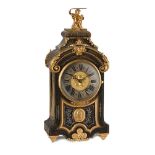 A FRENCH REGENCE BOULLE SMALL BRACKET CLOCK WITH LATER MOVEMENT, EARLY 18TH CENTURY AND LATER