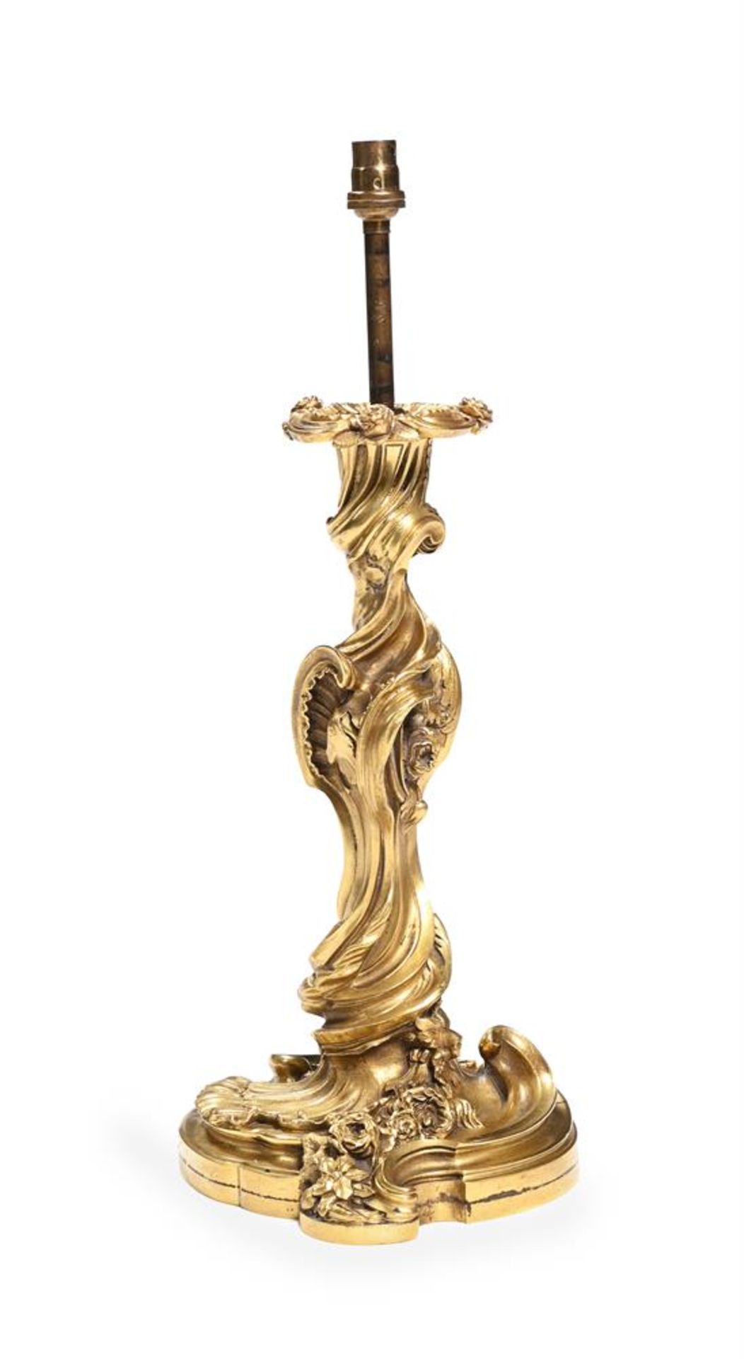 A FRENCH GILT BRONZE CANDLESTICK, AFTER JUSTE-AURÈLE MEISSONNIER, 19TH CENTURY - Image 2 of 3