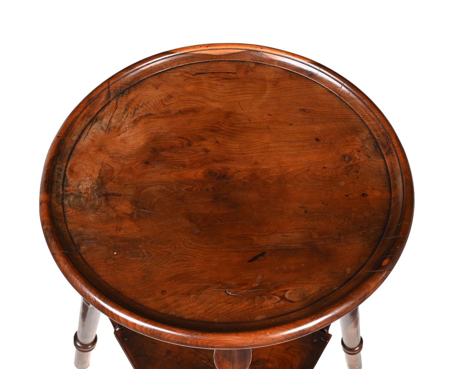 A SOLID YEW WOOD CRICKET TABLE, EARLY 19TH CENTURY - Image 3 of 3