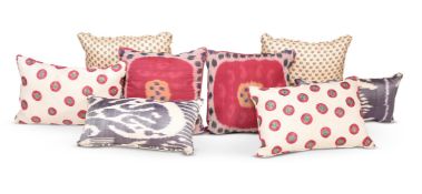 A GROUP OF EIGHT CUSHIONS, MODERN