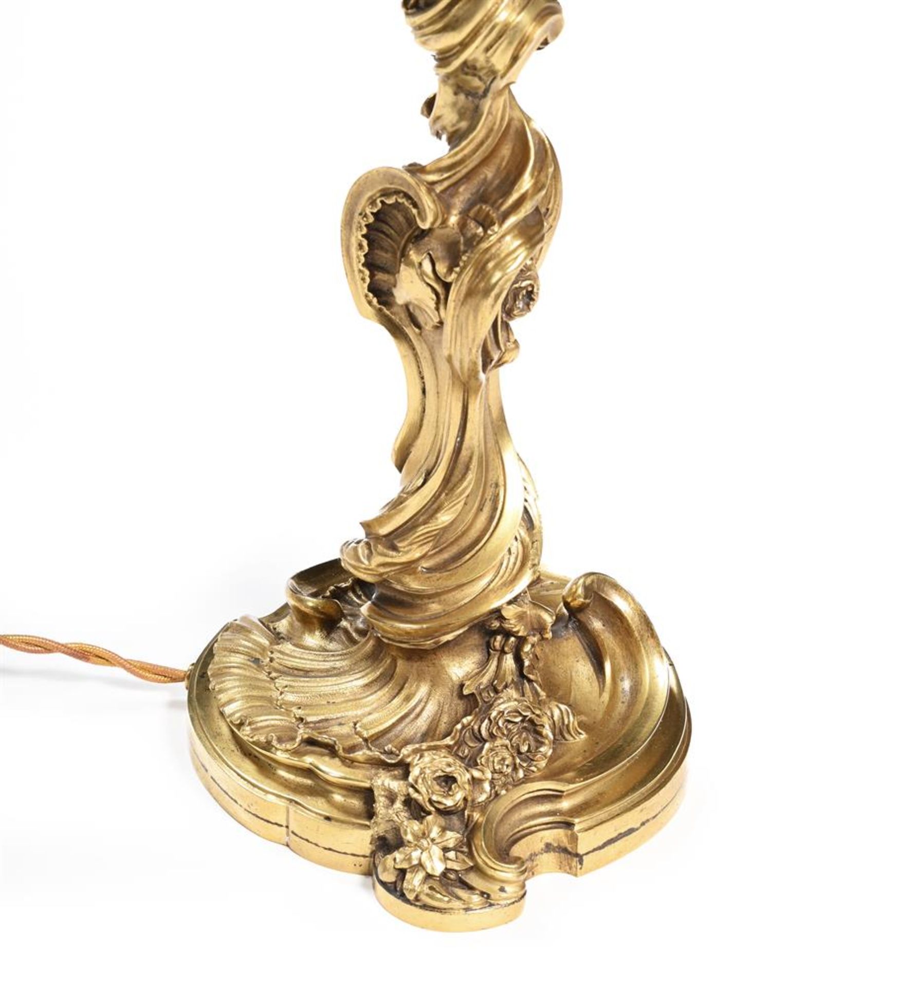 A FRENCH GILT BRONZE CANDLESTICK, AFTER JUSTE-AURÈLE MEISSONNIER, 19TH CENTURY - Image 3 of 3