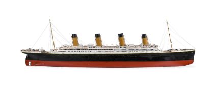 A LARGE RADIO REMOTE MODEL OF THE WHITE STAR LINE RMS TITANIC