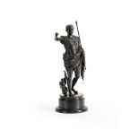 AN ITALIAN 'GRAND TOUR' BRONZE AUGUSTUS OF PRIMA PORTA, LATE 19TH CENTURY