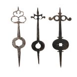 THREE CUT STEEL LANTERN CLOCK HANDS