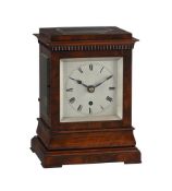 AN EARLY VICTORIAN MAHOGANY SMALL FIVE GLASS TIMEPIECE