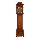 A GEORGE II FIGURED WALNUT VENEERED EIGHT-DAY LONGCASE CLOCK