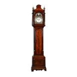 A FINE GEORGE III MAHOGANY QUARTER-CHIMING EIGHT-DAY LONGCASE CLOCK WITH MOONPHASE