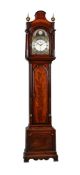 A FINE GEORGE III MAHOGANY QUARTER-CHIMING EIGHT-DAY LONGCASE CLOCK WITH MOONPHASE
